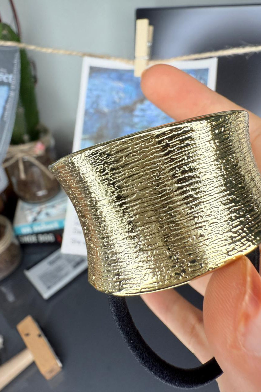 🎀Gold Statement Hair Tie | Minimal Chic Hair Accessory