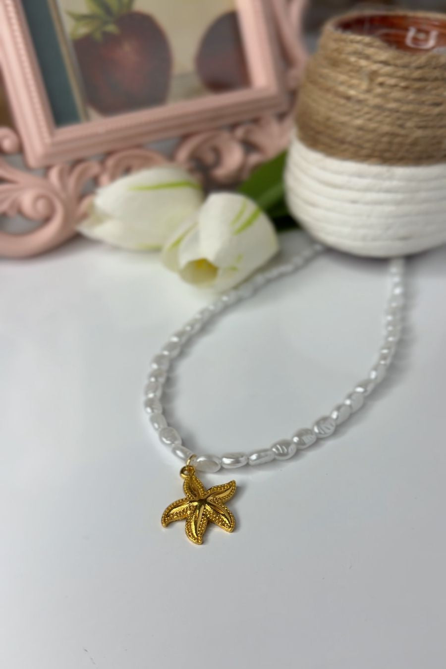 🌌Starry Shores Necklace – Mermaid core Starfish Pendant | Gold Plated | Anti-Tarnish Statement