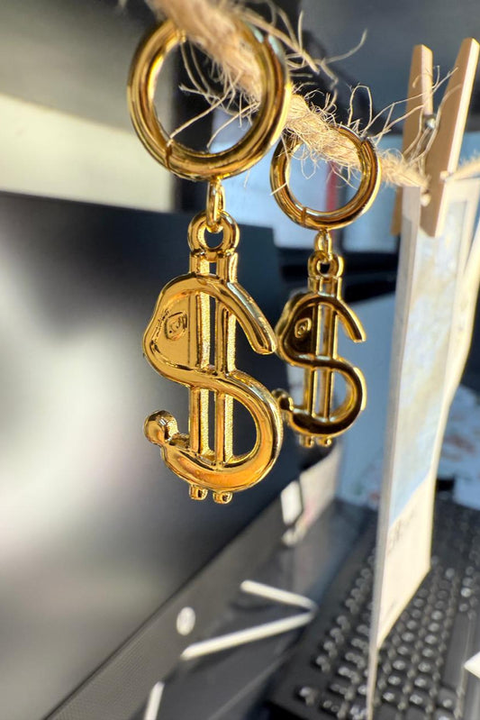 💰 Money Talks Hoops – Statement Dollar Sign Earrings | Fashion Meets Fun