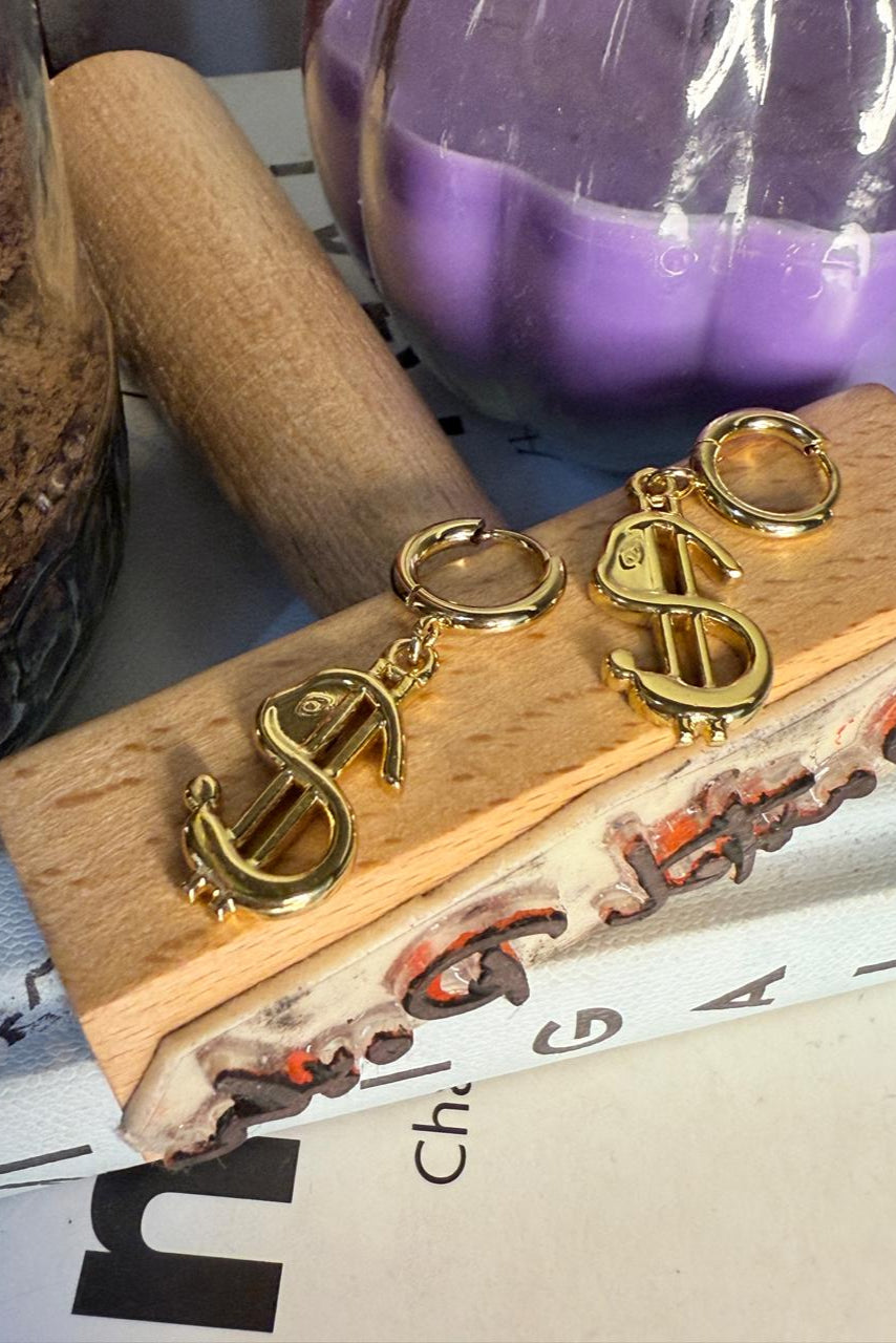 💰 Money Talks Hoops – Statement Dollar Sign Earrings | Fashion Meets Fun